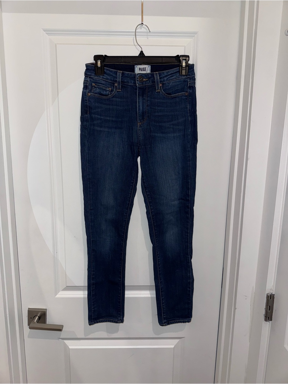 PAIGE Women's Dark Indigo High-Rise Skinny Jeans